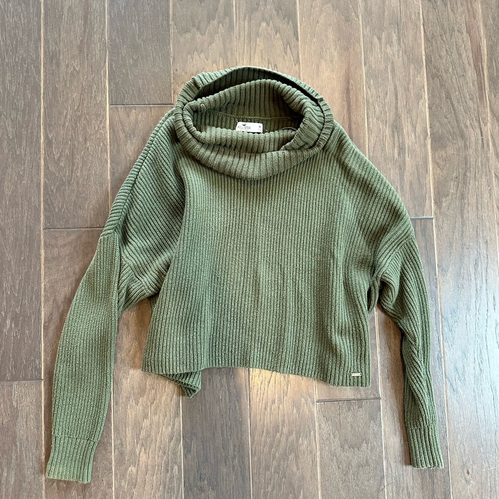 Green sweater from Hollister